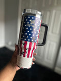 American Flag Tumbler