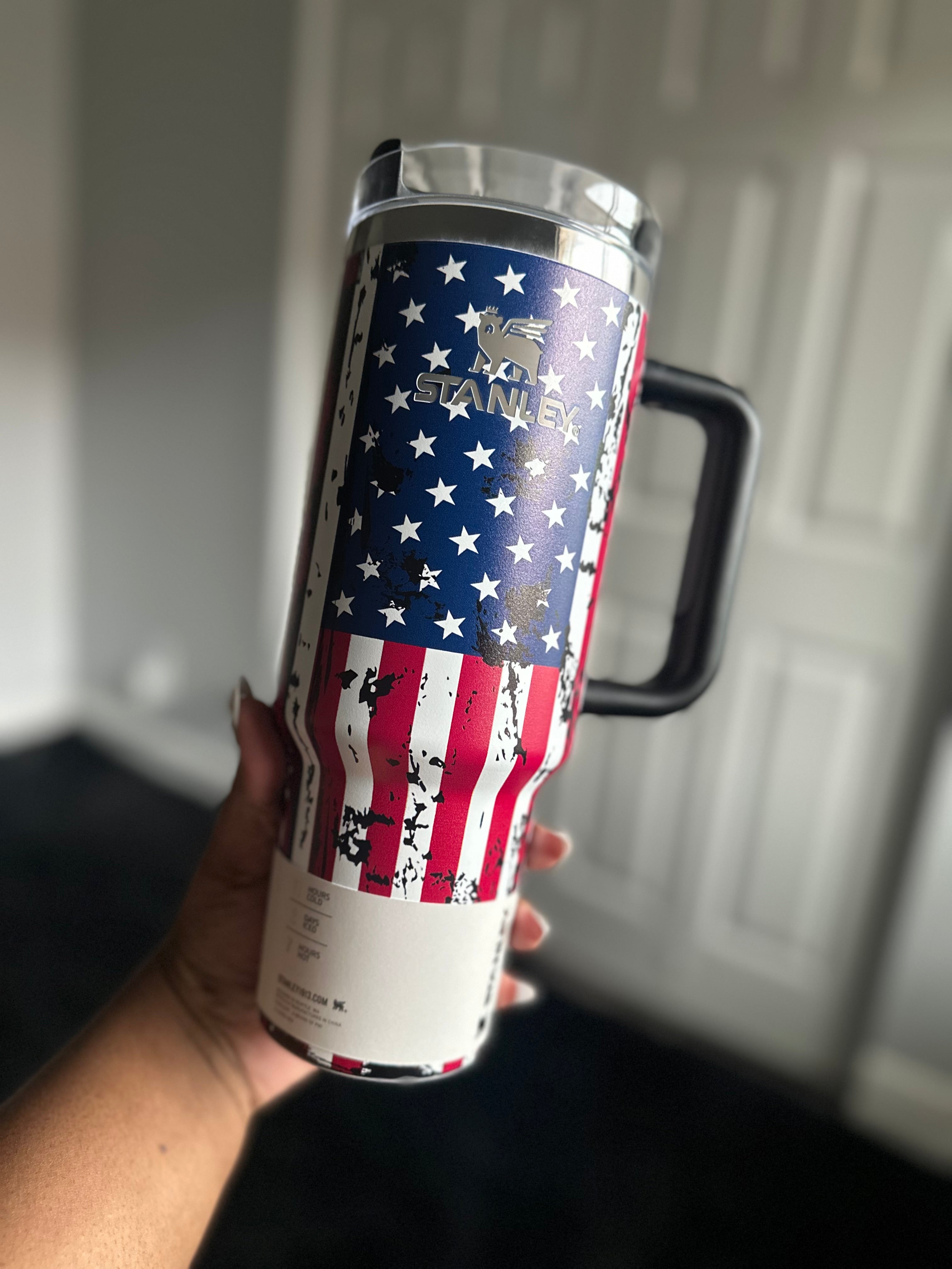 American Flag Tumbler